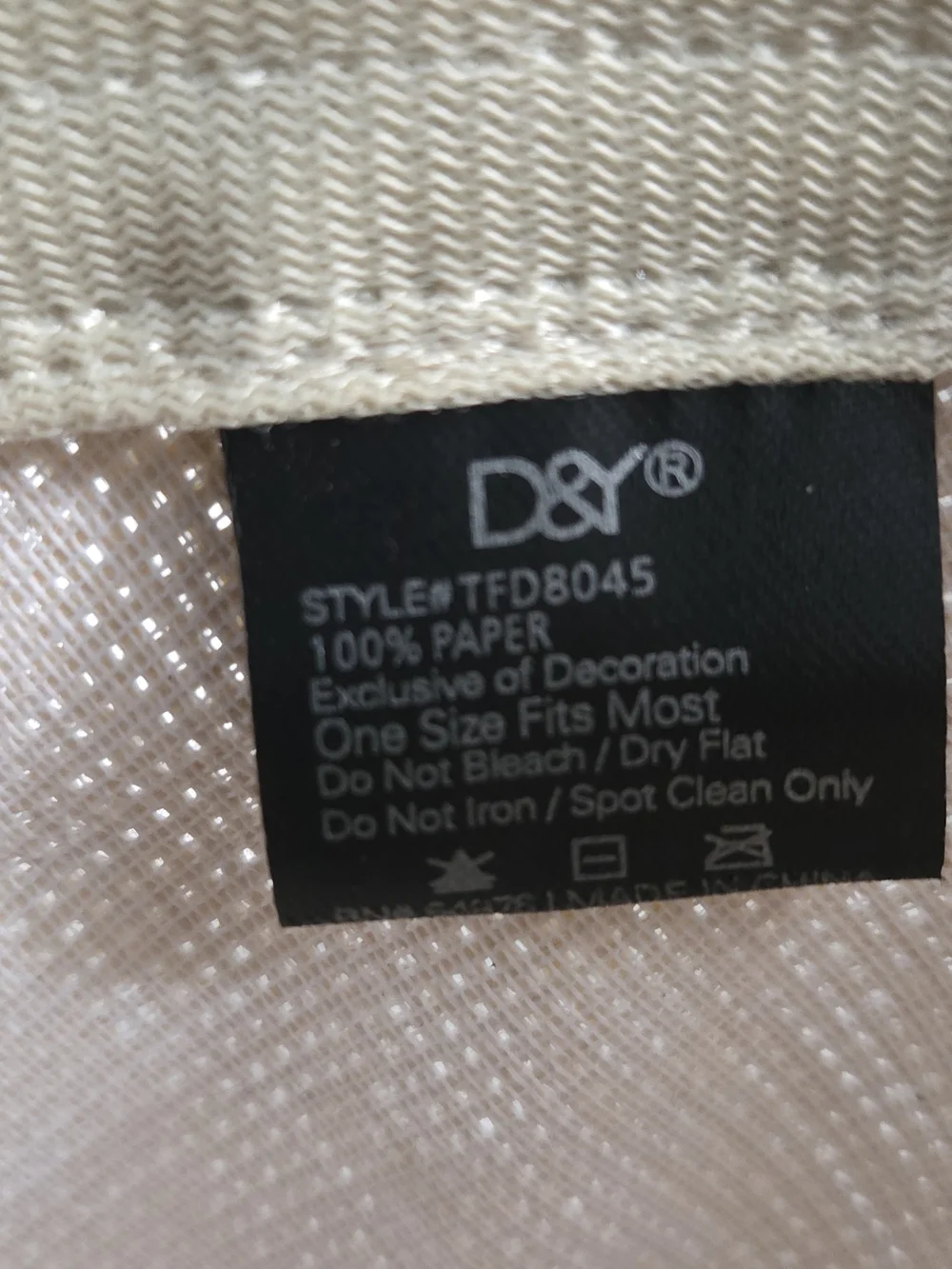 D&Y Beige and Brown Straw Fedora Hat